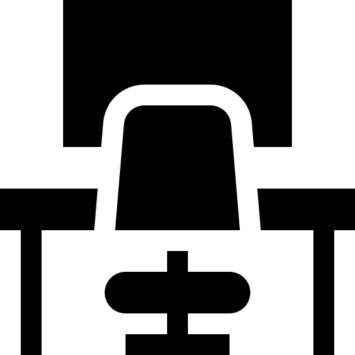Workplace furniture and household furniture workspace icon