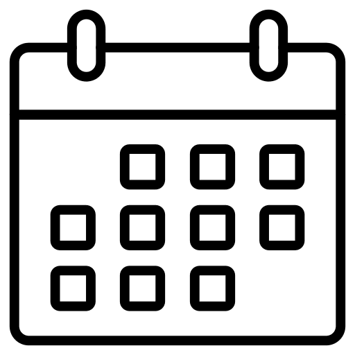 Calendar date time and date schedule icon