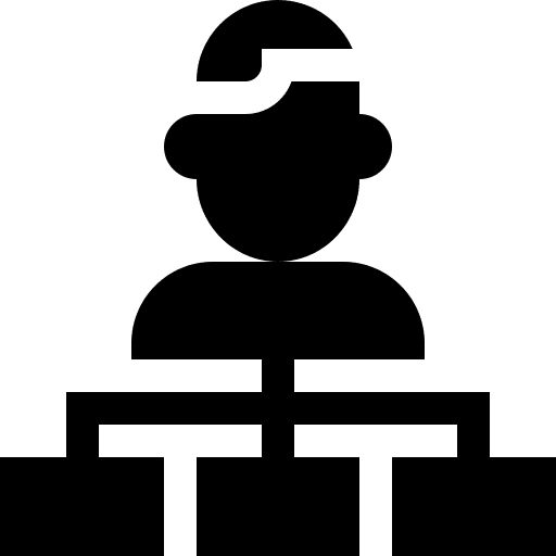Leader department user networking icon Leader department user networking icon