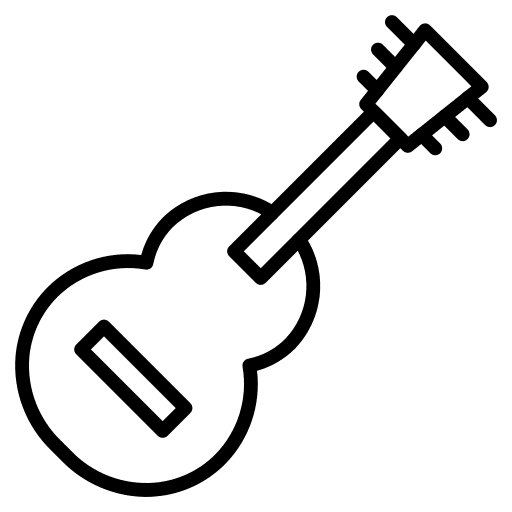 Guitar music and multimedia acoustic guitar string instrument icon Guitar music and multimedia acoustic guitar string instrument icon