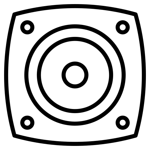 Woofer subwoofer electronics loudspeaker icon
