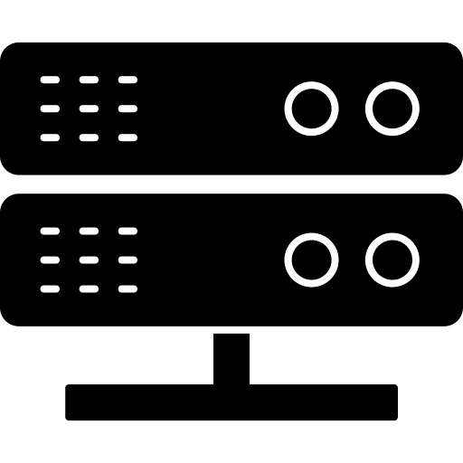 Database file storage hosting servers icon
