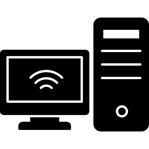 Monitor monitor electronics wifi signal icon