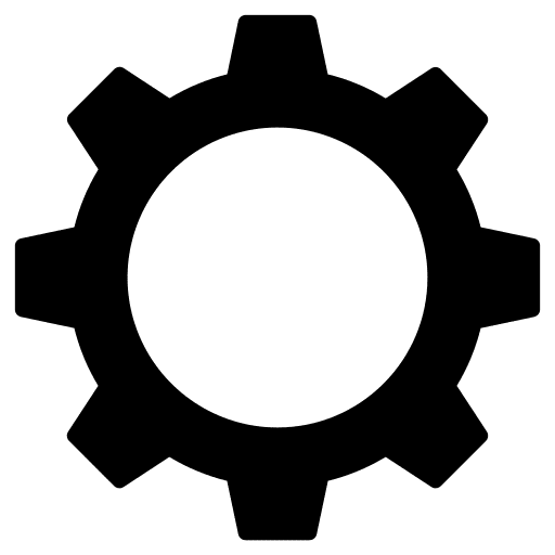 Setting setup cog gear icon