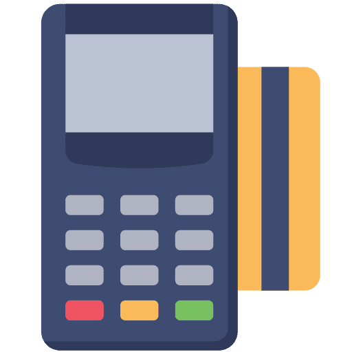 Credit card machine commerce and shopping atm card credit card machine icon