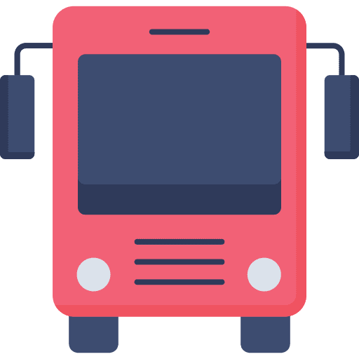 Bus automobile transportation transport icon