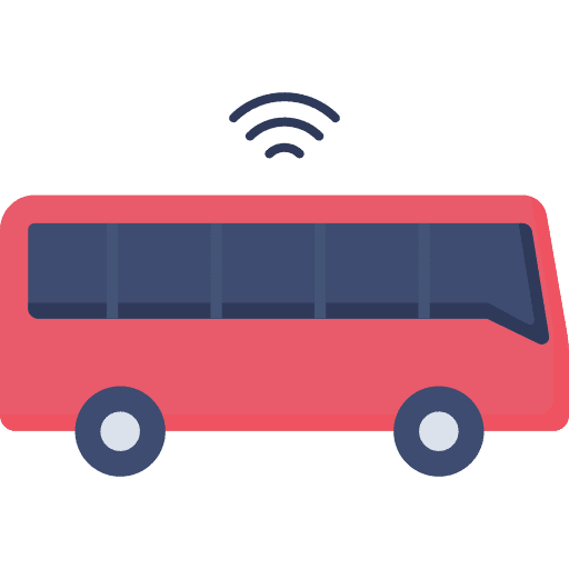Bus transportation bus wifi icon