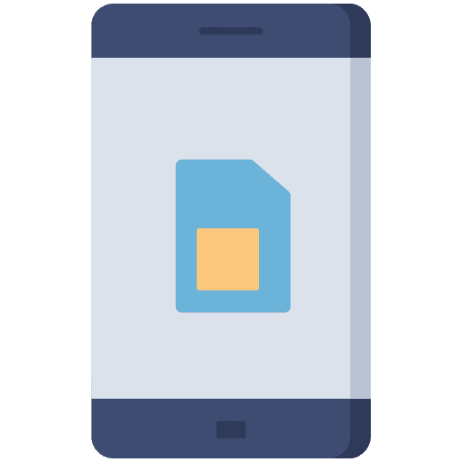 Mobile phone sim electronics phone icon