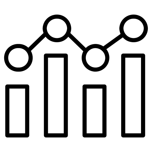 Bar graph statistics bar chart business and finance icon