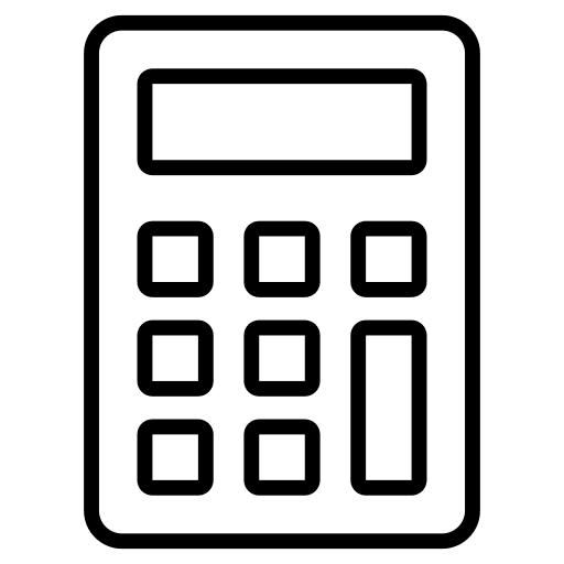 Calculator calculation maths education icon
