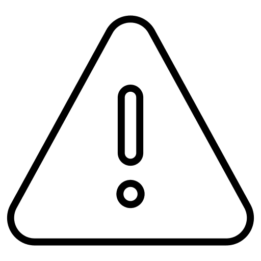 Exclamation mark exception warning alert icon