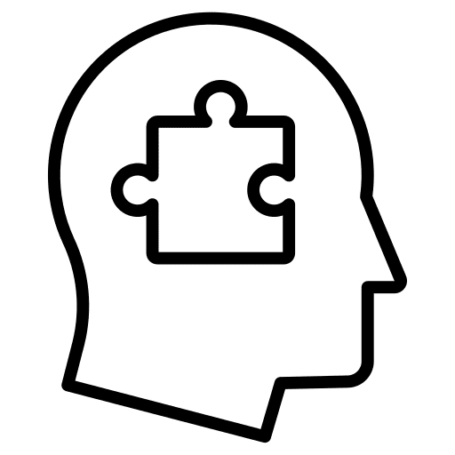 Head puzzle jigsaw user icon