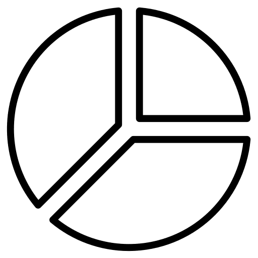 Pie chart business and finance pie chart fraction icon