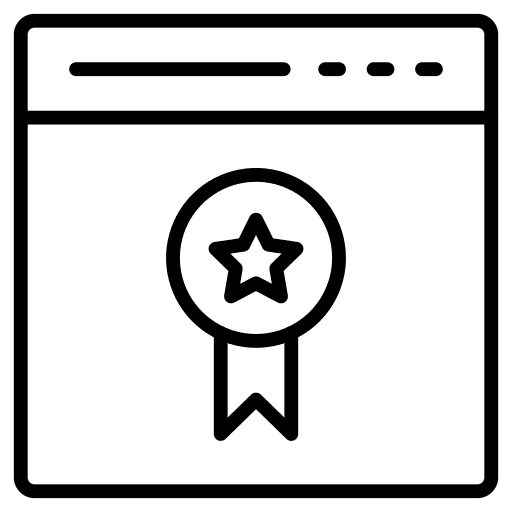 Web browser web online ribbon icon