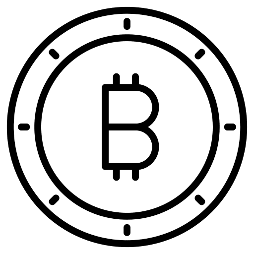 Bitcoin coin cryptocurrency money icon