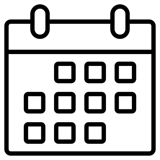 Calendar time and date timetable date icon