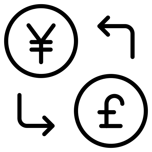 Currency coin exchange business and finance icon