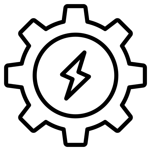 Electric gear energy electricity settings icon