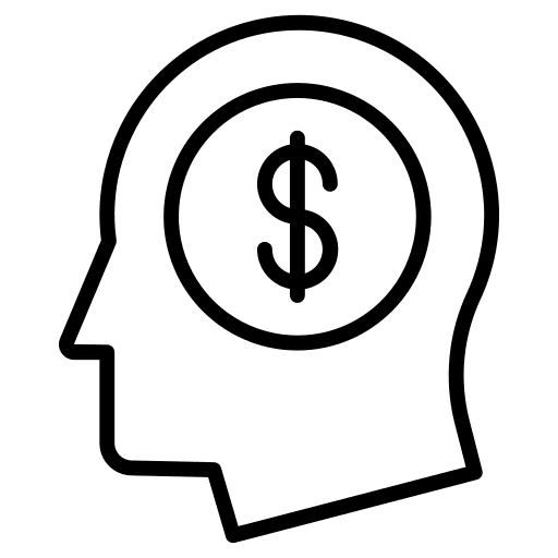 Head investment thinking head icon