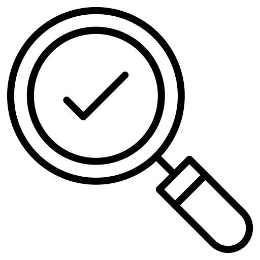 Magnifying glass search check magnifying glass icon