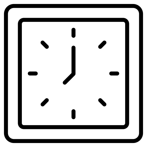 Clock time watch time and date icon