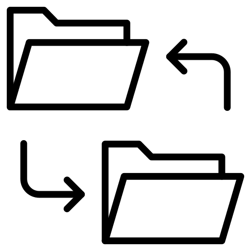Folders document transfer exchange icon