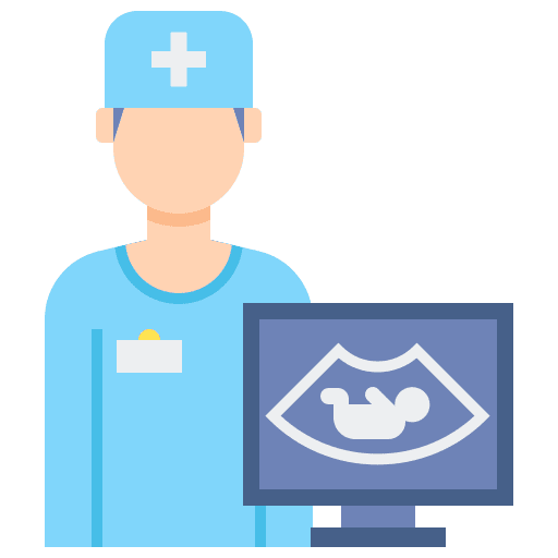 Obstetrical professions and jobs doctor anatomy icon