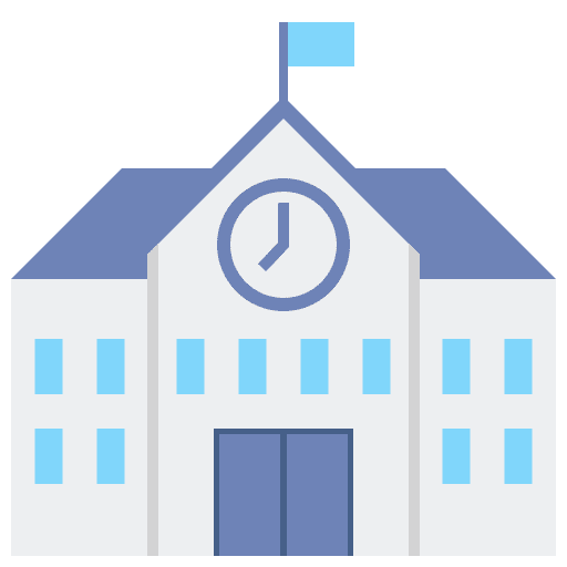 School school architecture and city kindergarten icon