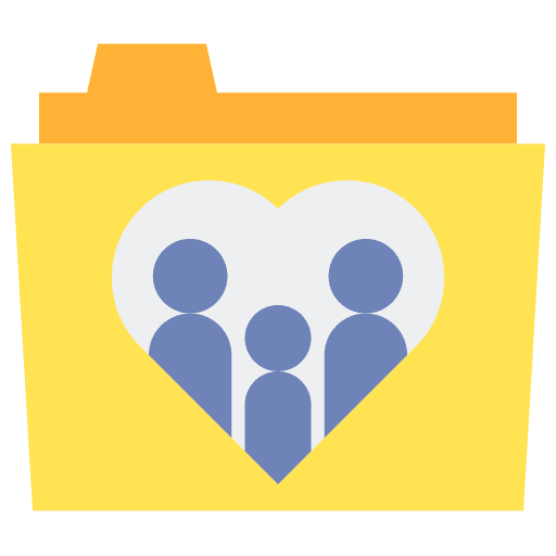Adoption child mother father icon