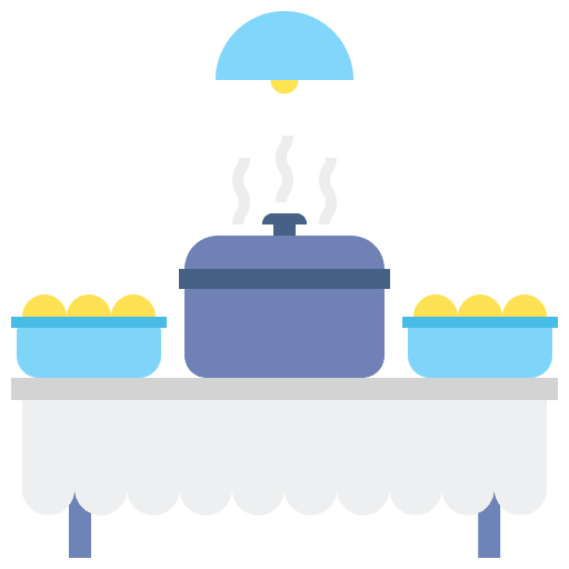 Family meal food table dinner icon