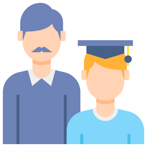 Father dad education son icon