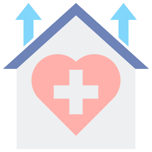 Healthy healthcare and medical family development icon