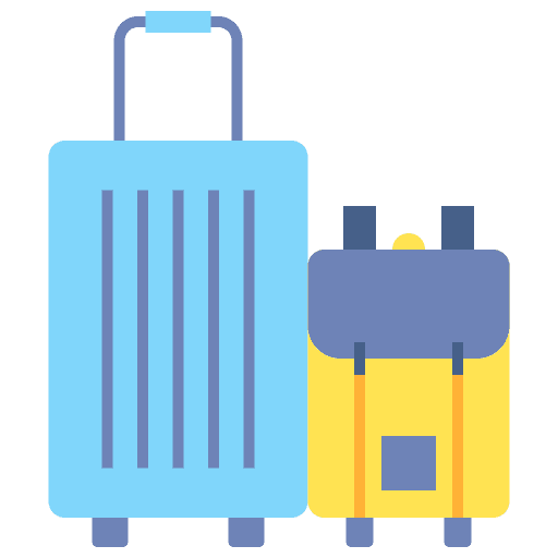 Holidays family luggage travel icon