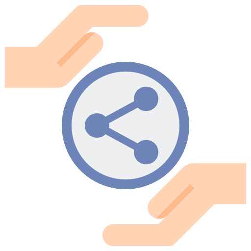 Responsibility hands shared family icon
