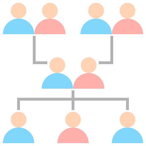 Connection family tree ancestry people icon