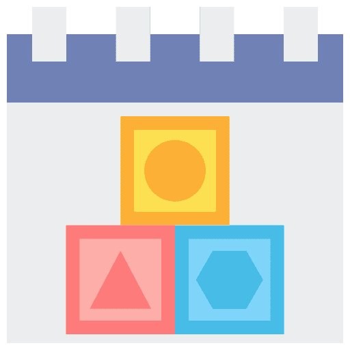 Calendar time and date time kid icon