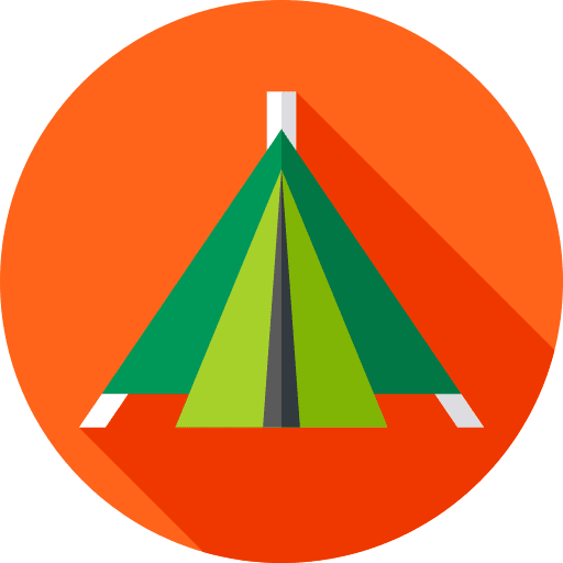Camping holidays adventure vacations icon