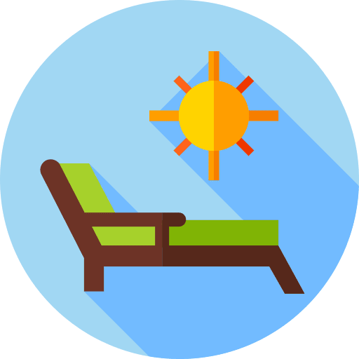 Deck chair beach deck chair relax icon