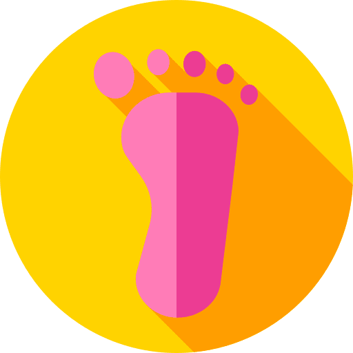 Footprint footprint shape human body icon