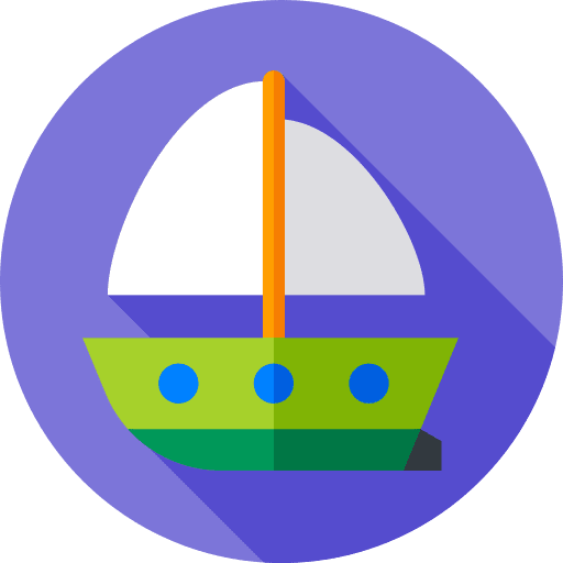 Toy children ship transportation icon