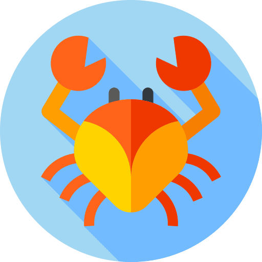 Crab animals seafood sea life icon Crab animals seafood sea life icon