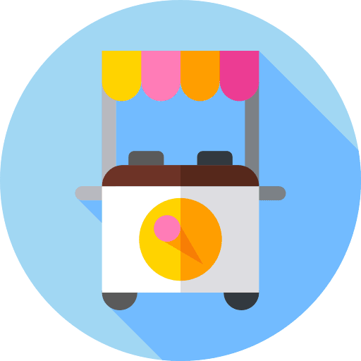 Ice cream cart trolley street food ice cream cart icon Ice cream cart trolley street food ice cream cart icon