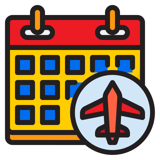 Calendar flight calendar day icon
