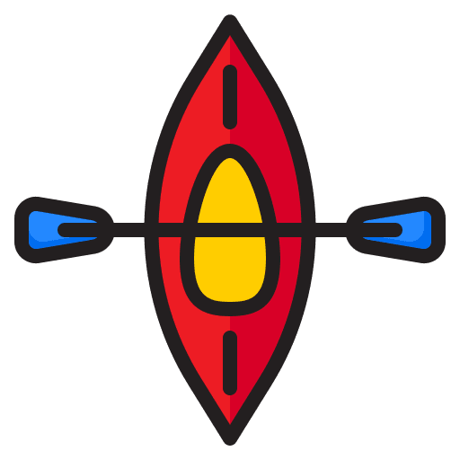 Canoe recreation adventure canoe icon
