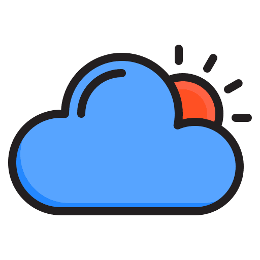 Cloudy sunny cloud weather icon