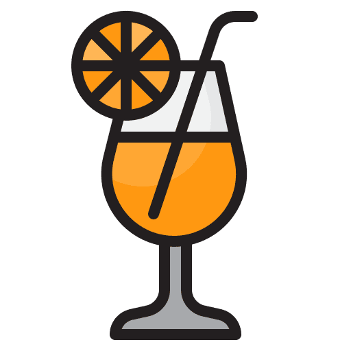 Orange juice cocktail drink leisure icon