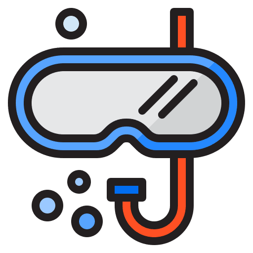 Snorkel scuba diving snorkeling vacation icon