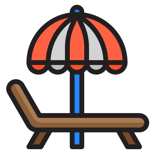Sun umbrella swimming pool holidays sun umbrella icon