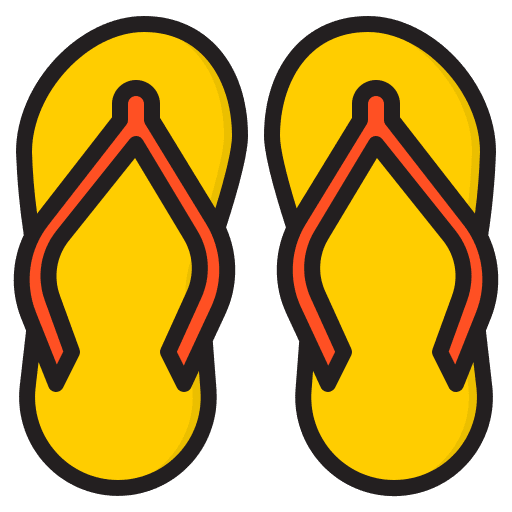 Flip flops footwear beach summer icon