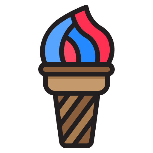 Ice cream cone summertime food icon